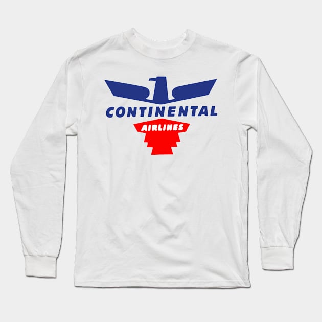 Continental Airlines Retro Long Sleeve T-Shirt by deadright